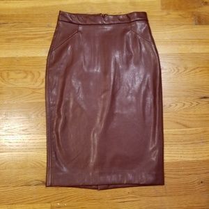 Philosophy faux leather pencil skirt